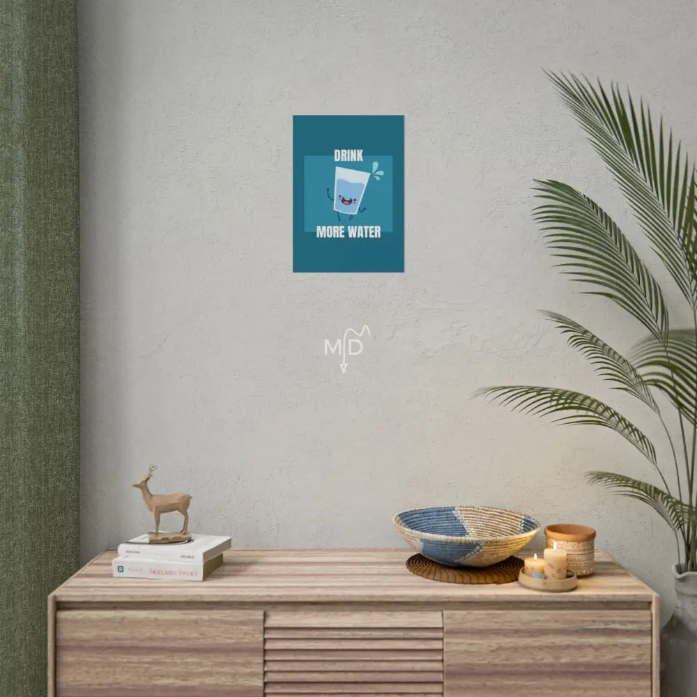 Drink More Water Poster 11.7’’ x 16.5’’ (Vertical) / Matte Poster