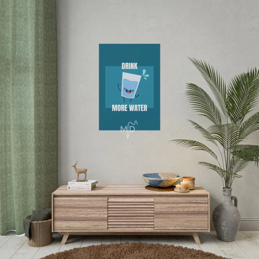 Drink More Water Poster 23.4’’ x 33.1’’ (Vertical) / Matte Poster