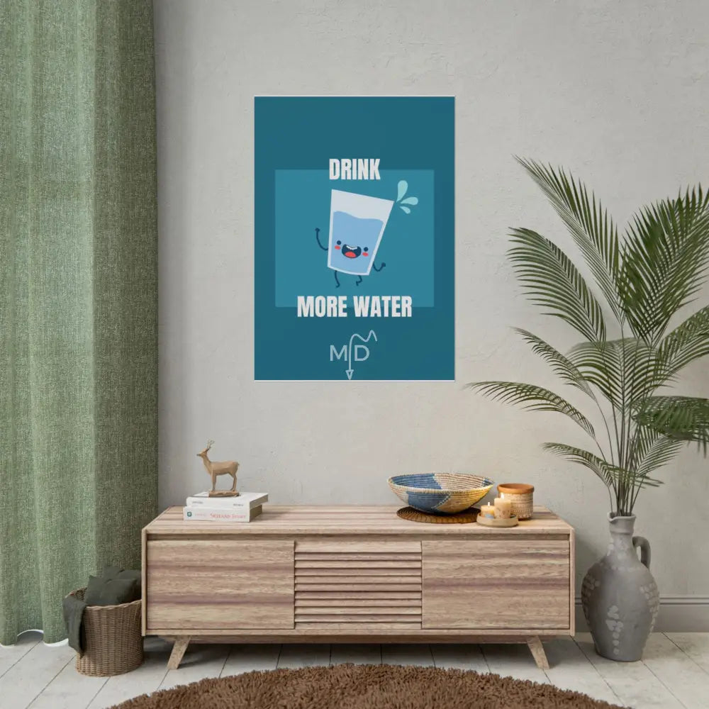 Drink More Water Poster 28’’ x 40’’ (Vertical) / Matte Poster