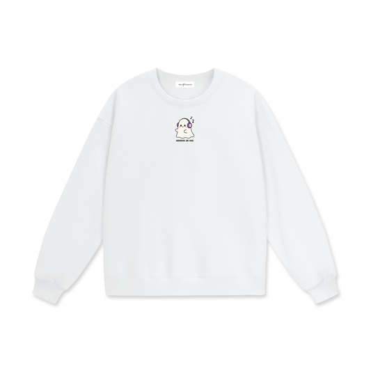 Audiobooks Are Valid (Ghost) Heavyweight Drop Shoulder Sweatshirt
