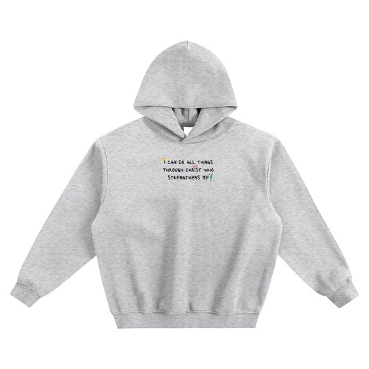 I Can Do All Things Through Christ Who Strengthens Me Fleeced Boxy Hoodie