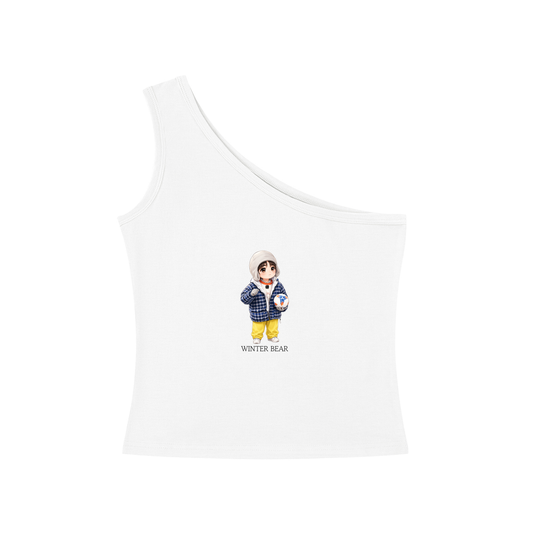 Winter Bear (Taehyung) One-Shoulder Crop T Shirt