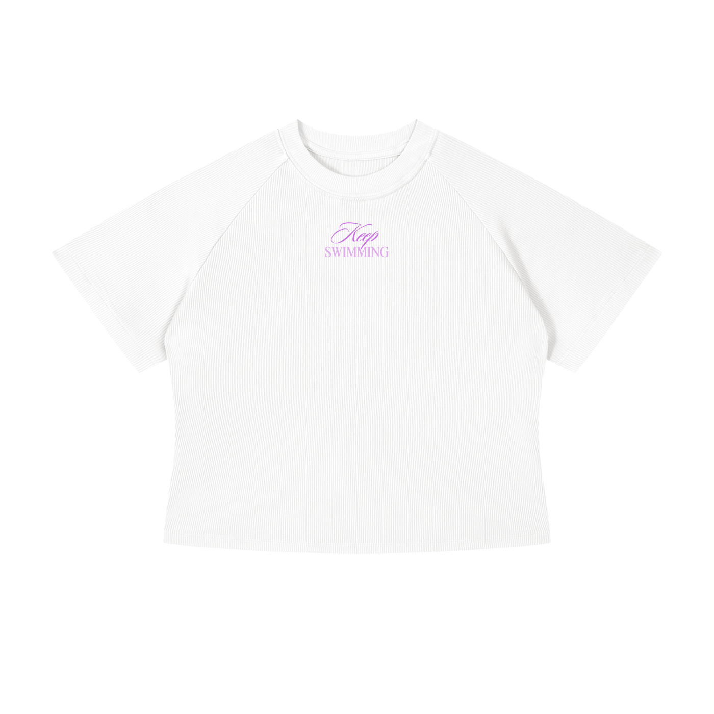 Keep Swimming BTS Purple Crop T-Shirt