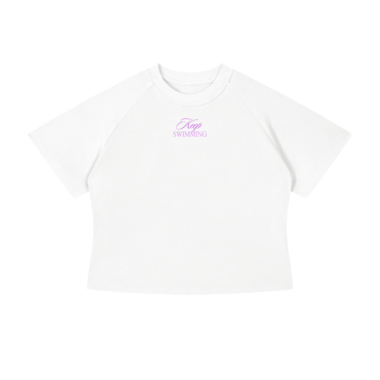 Keep Swimming BTS Purple Crop T-Shirt