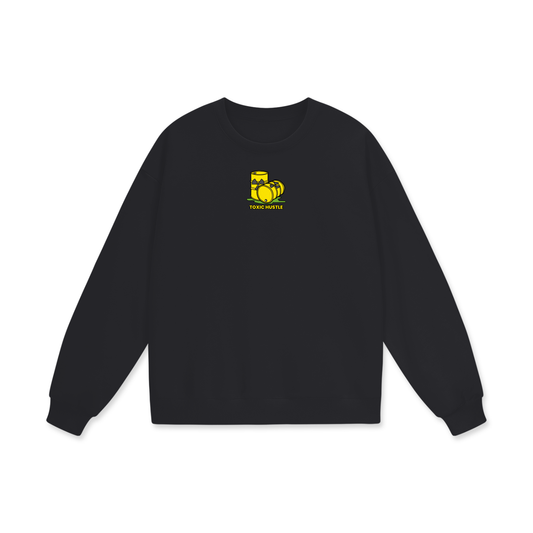 Toxic Hustle (1) Heavyweight Drop Shoulder Oversized Fleece Sweatshirt