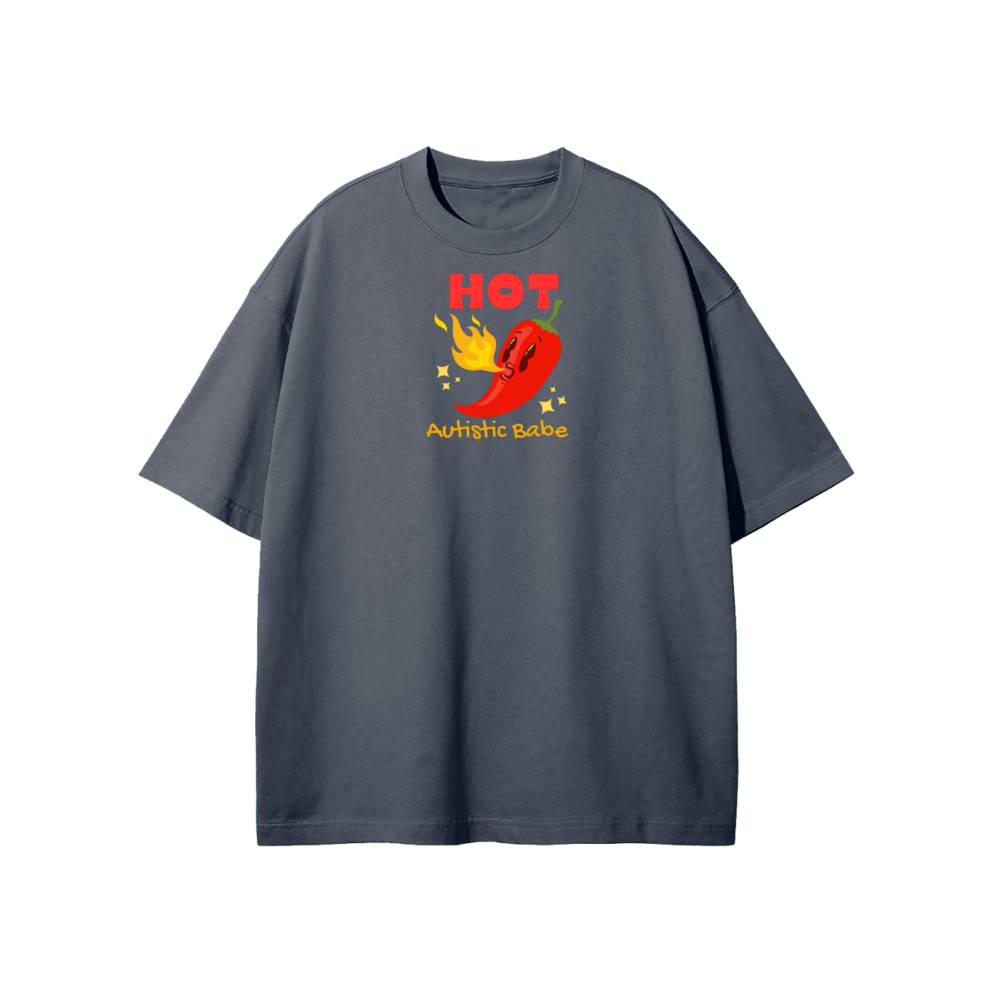 Hot Autistic Babe Streetwear Heavyweight Loose Fit T-Shirt