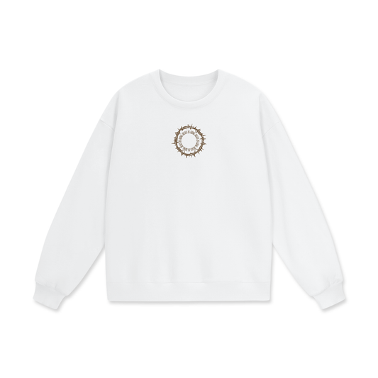 Jesus Is King (Thorns) Heavyweight Drop Shoulder Oversized Fleece Sweatshirt