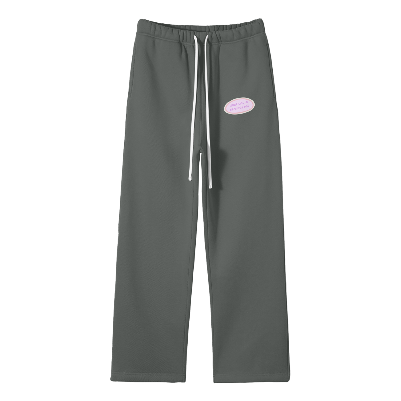 What Would Namjoon Do Streetwear Fleece Straight Leg Pants