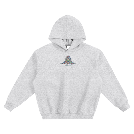Book Fiend (Pile) Fleeced Boxy Hoodie