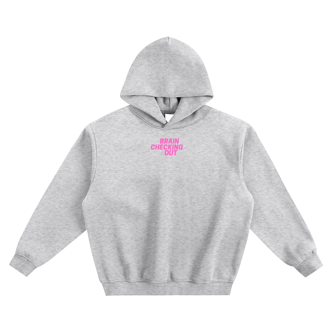 Brain Checking Out Fleeced Boxy Hoodie
