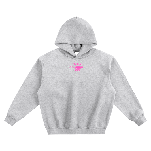 Brain Checking Out Fleeced Boxy Hoodie