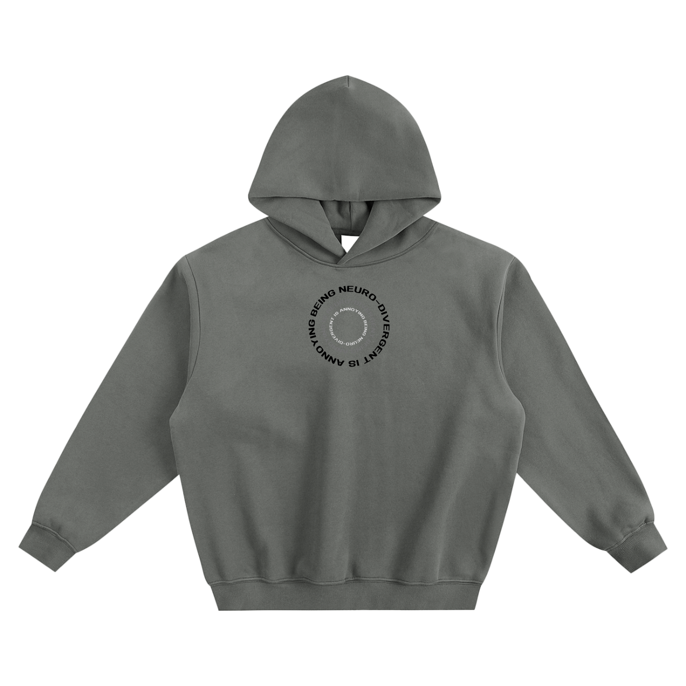 Being Neuro Divergent Is Annoying Fleeced Boxy Hoodie
