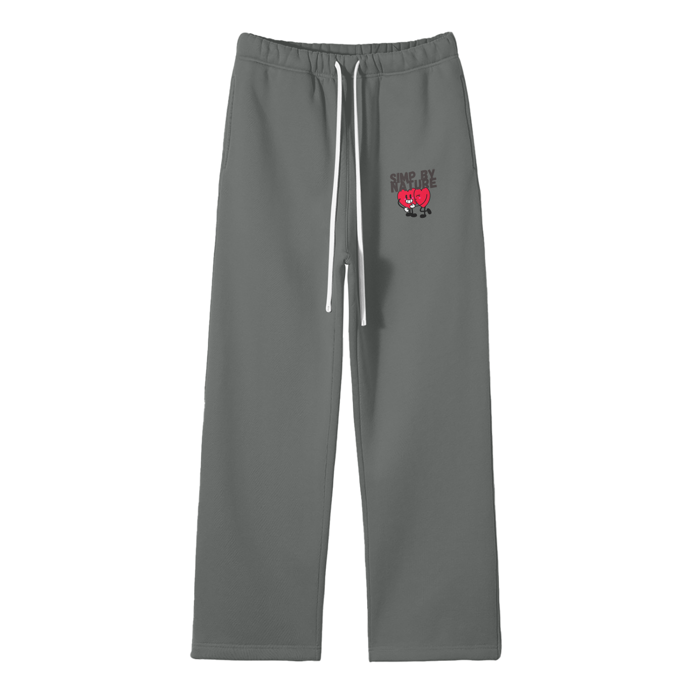 Simp By Nature Streetwear Fleece Straight Leg Pants