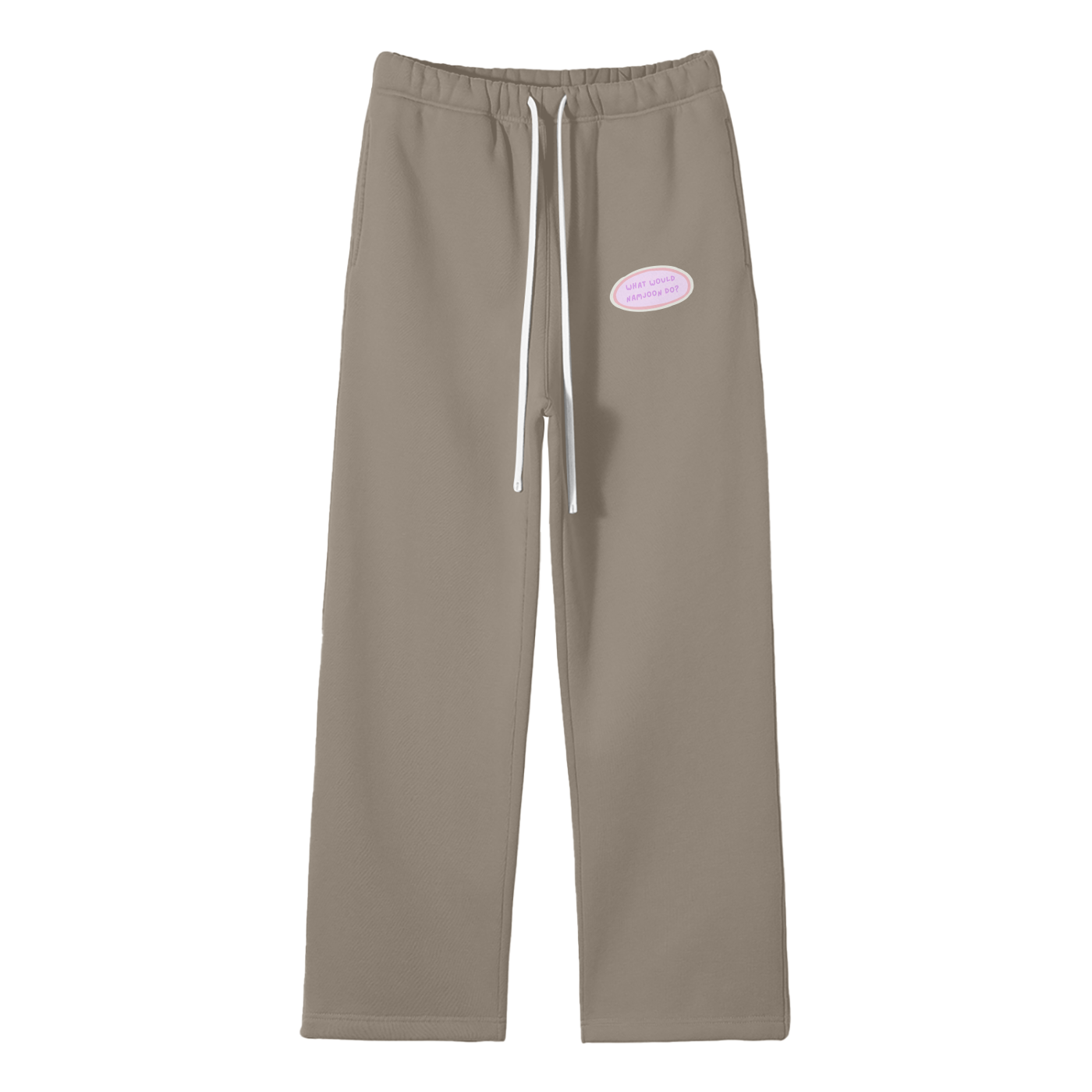 What Would Namjoon Do Streetwear Fleece Straight Leg Pants