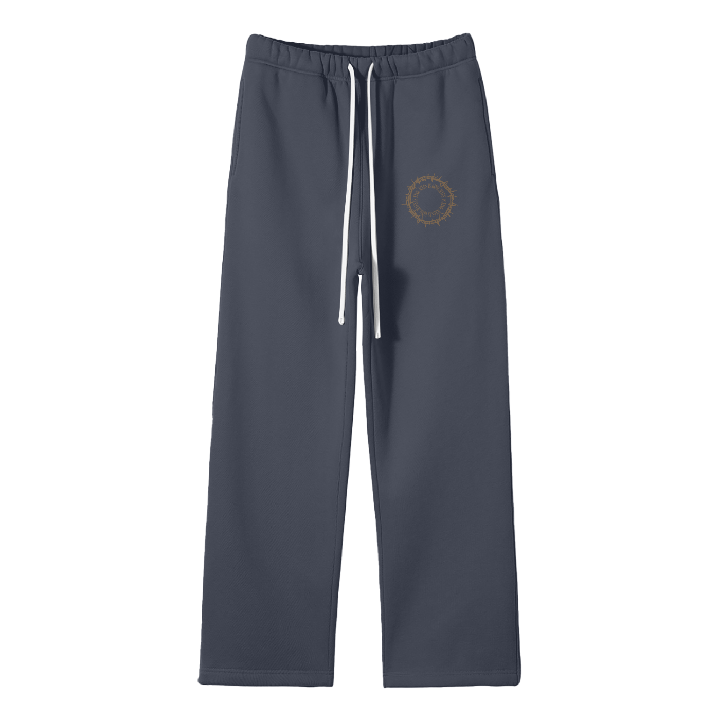Jesus Is King (Thorns) Streetwear Fleece Straight Leg Pants