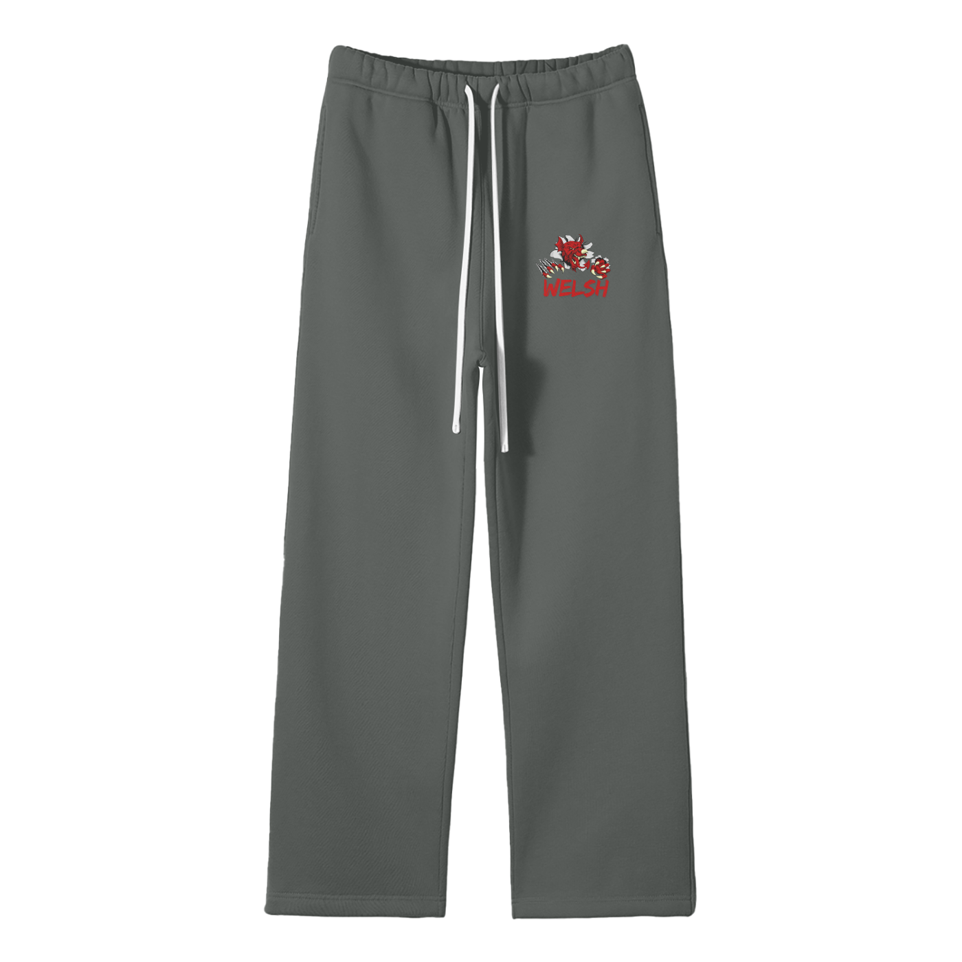 Welsh Streetwear Fleece Straight Leg Pants