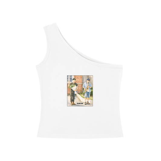 Namjin (Namjoon & Jin) One-Shoulder Crop T Shirt