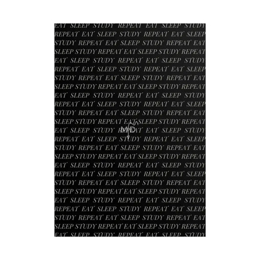 Eat Sleep Study Repeat (2) Poster Poster