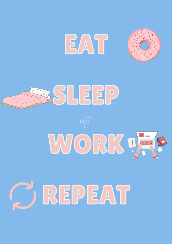 Eat Sleep Work Repeat (4) Poster Poster