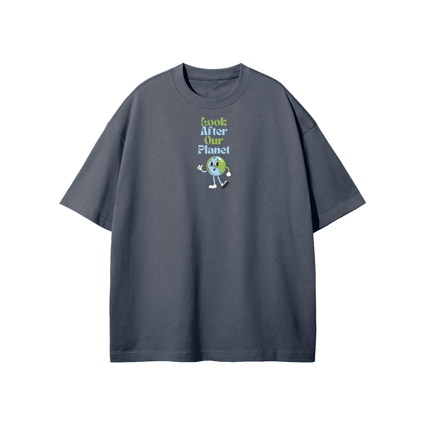 Look After Our Planet Streetwear Heavyweight Loose Fit T-Shirt