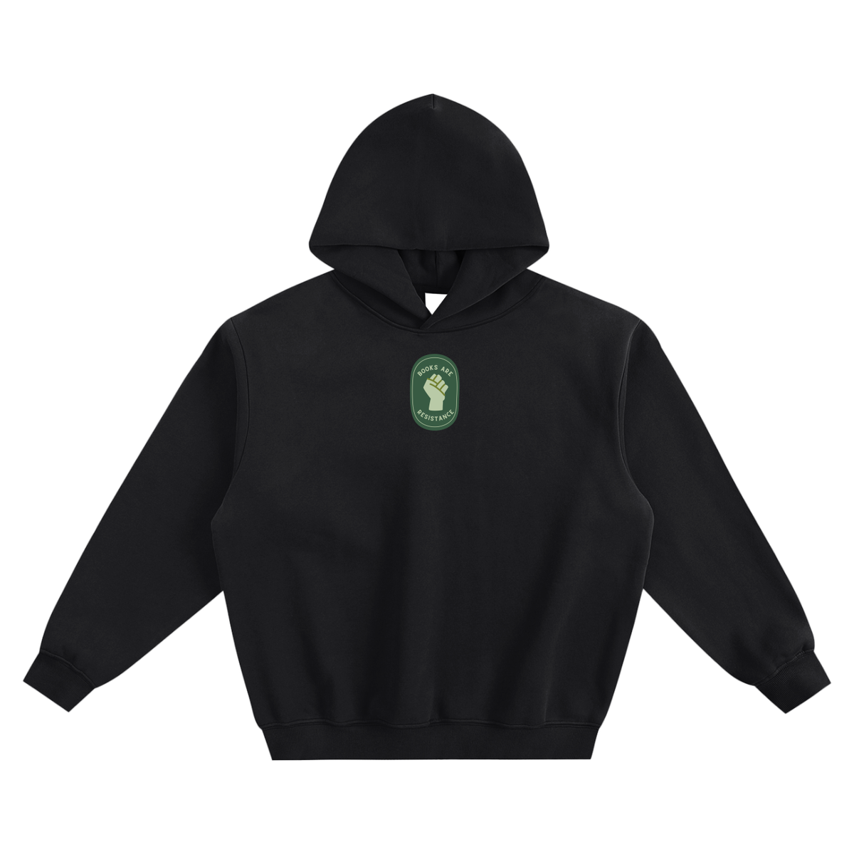 Books Are Resistance (Patch) Fleeced Boxy Hoodie