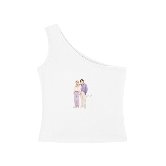 VMin (Taehyung & Jimin) One-Shoulder Crop T Shirt