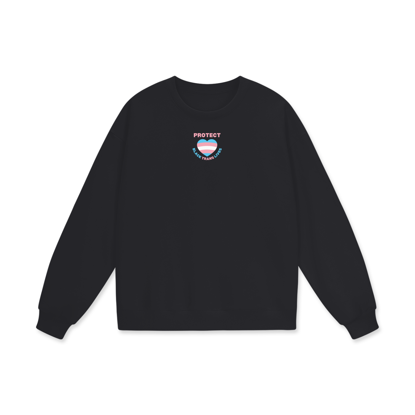 Protect Black Trans Lives Heavyweight Drop Shoulder Oversized Fleece Sweatshirt