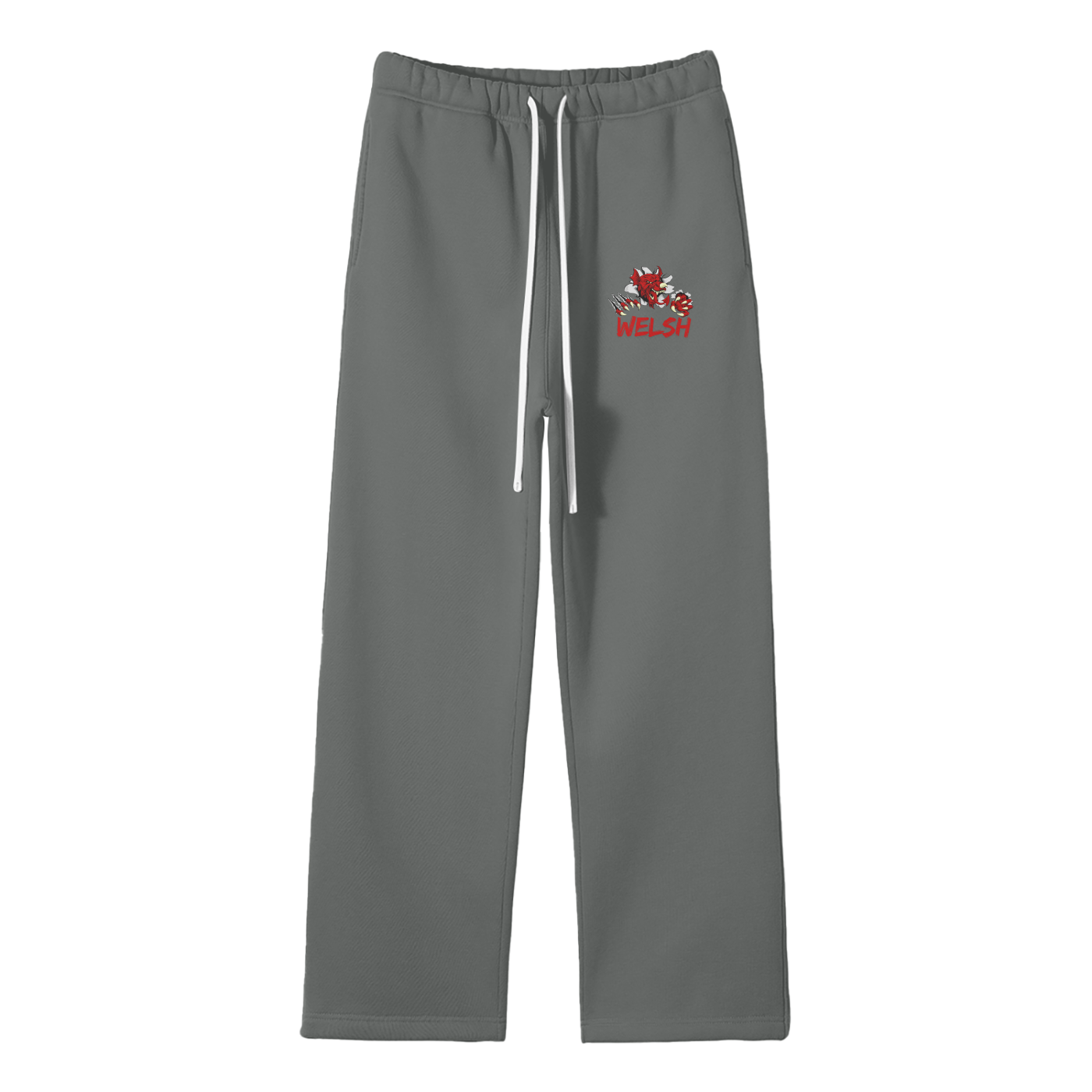 Welsh Streetwear Fleece Straight Leg Pants