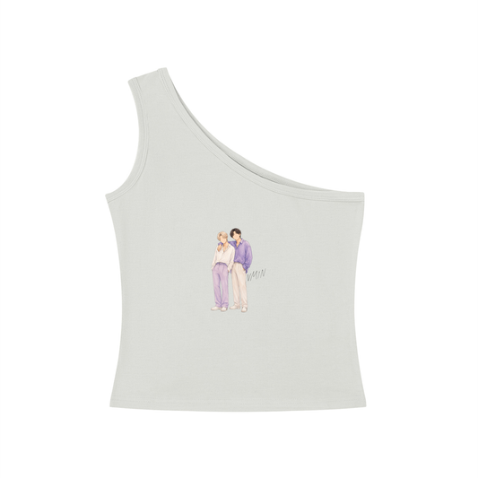 VMin (Taehyung & Jimin) One-Shoulder Crop T Shirt