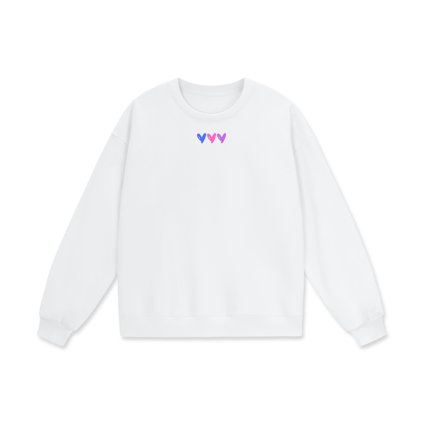 3 Hearts Heavyweight Drop Shoulder Oversized Fleece Sweatshirt