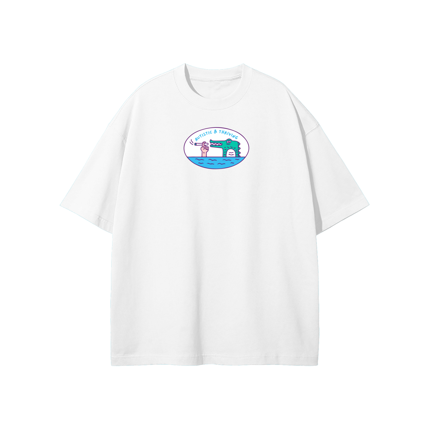 Autistic & Thriving (1) Streetwear Heavyweight Loose Fit T-Shirt