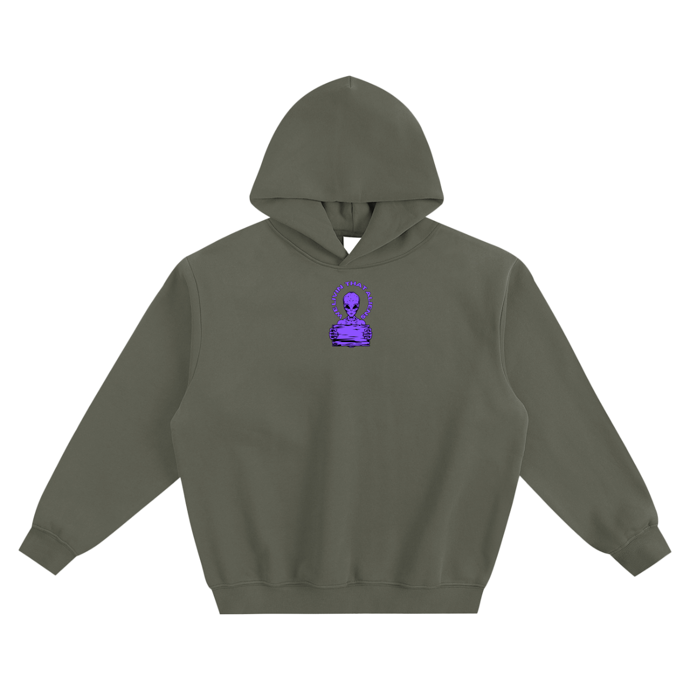 We Livin That Aliens (Board) Fleeced Boxy Hoodie