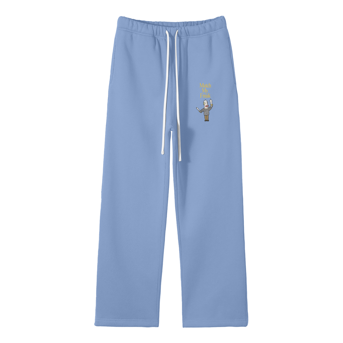 Match My Freak (Sword) Streetwear Fleece Straight Leg Pants