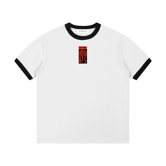 Ask Me About Run BTS 2.0 Contrast Edge Ribbed Crewneck T-Shirt