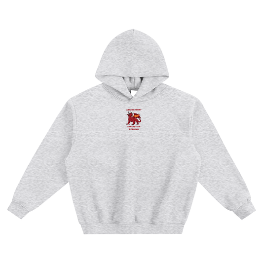 Ask Me What Fantasy I'm Reading (Dragon) Fleeced Boxy Hoodie
