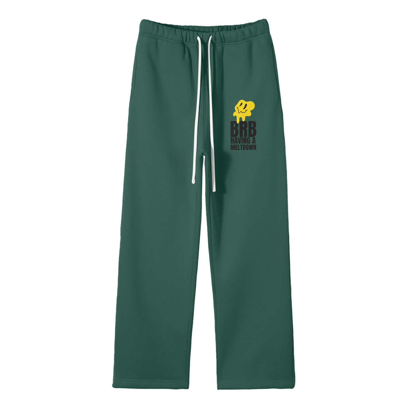 BRB Having A Meltdown (1) Streetwear Fleece Straight Leg Pants