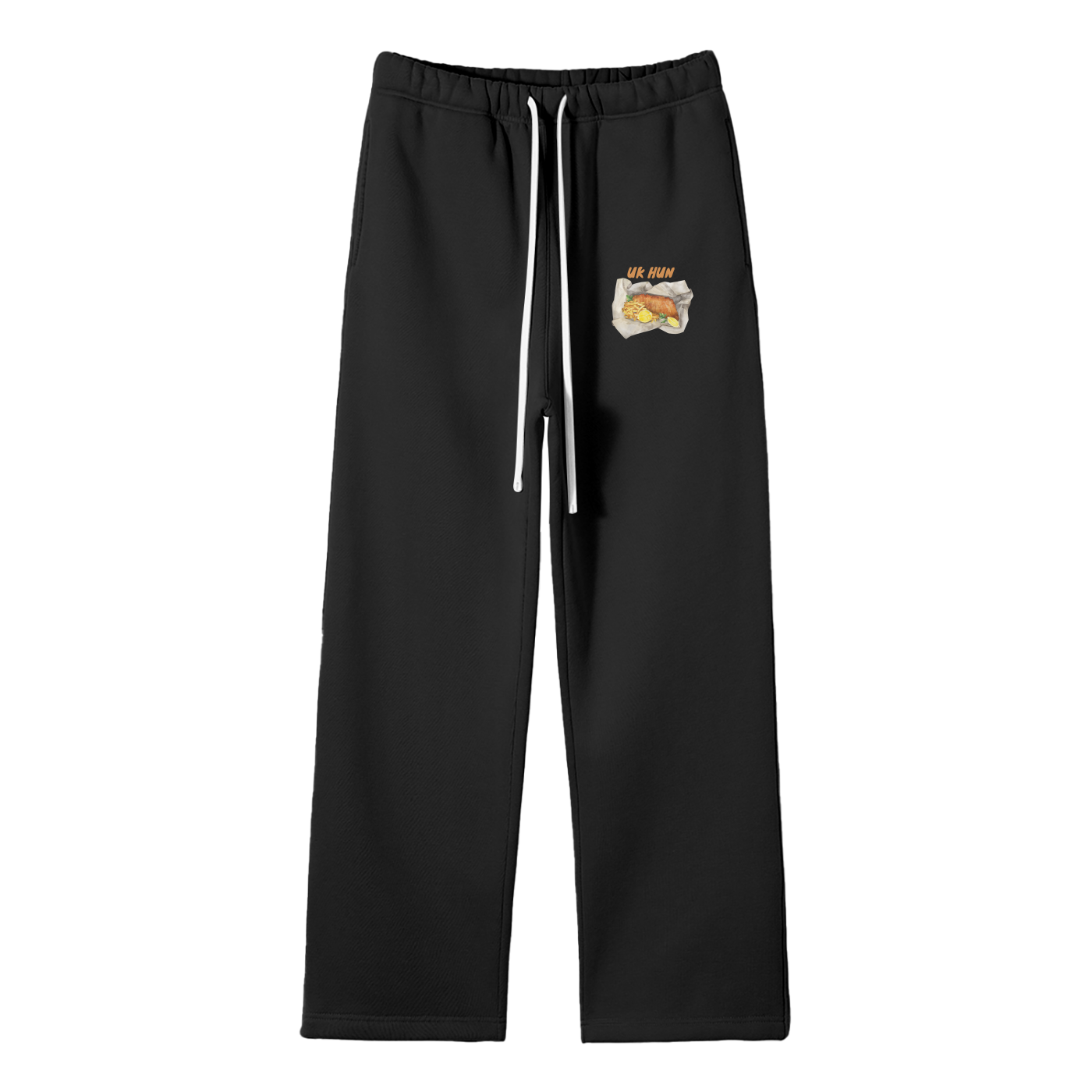 UK Hun (Chippy) Streetwear Fleece Straight Leg Pants
