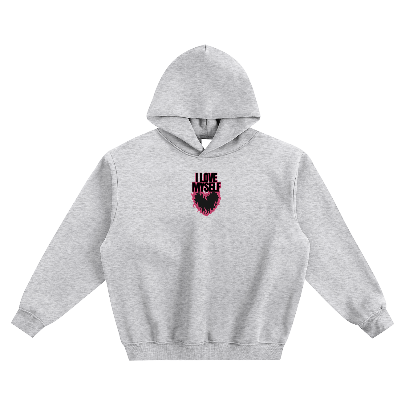 I Love Myself Fleeced Boxy Hoodie