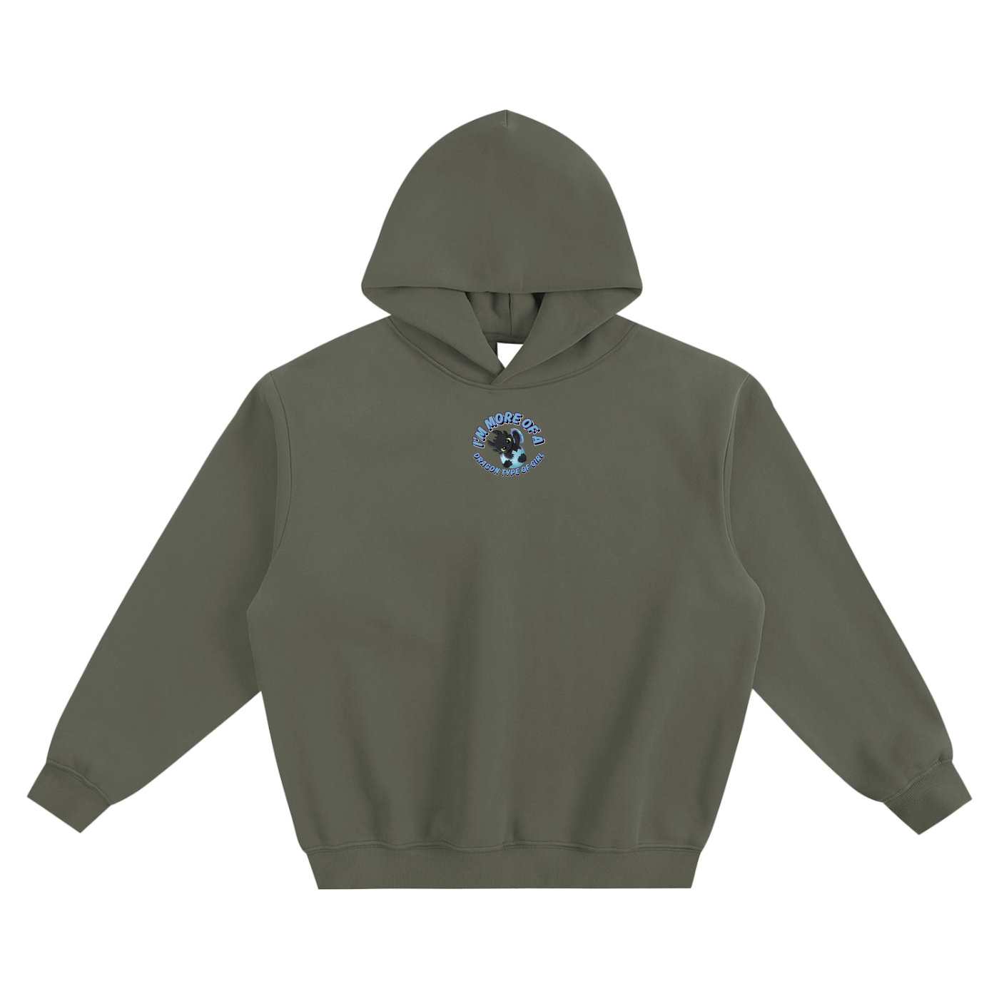 I'm More Of A Dragon Type Of Girl (2) Fleeced Boxy Hoodie