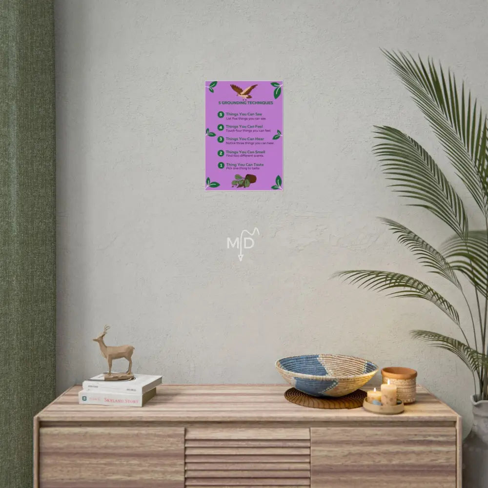 Five Grounding Techniques Poster 11.7’’ x 16.5’’ (Vertical) / Matte Poster