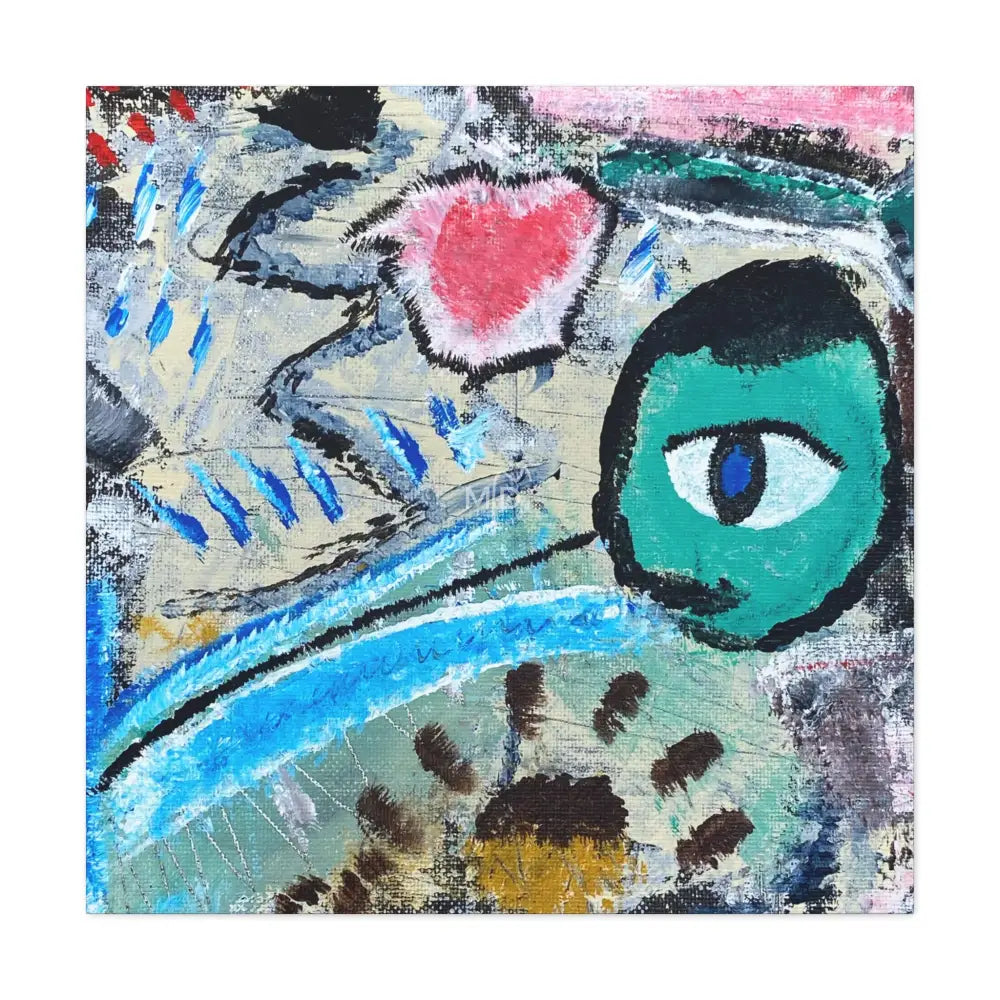 HeartScratcher Matte Canvas 36’’ x 36’’ / 1.25’’ Canvas