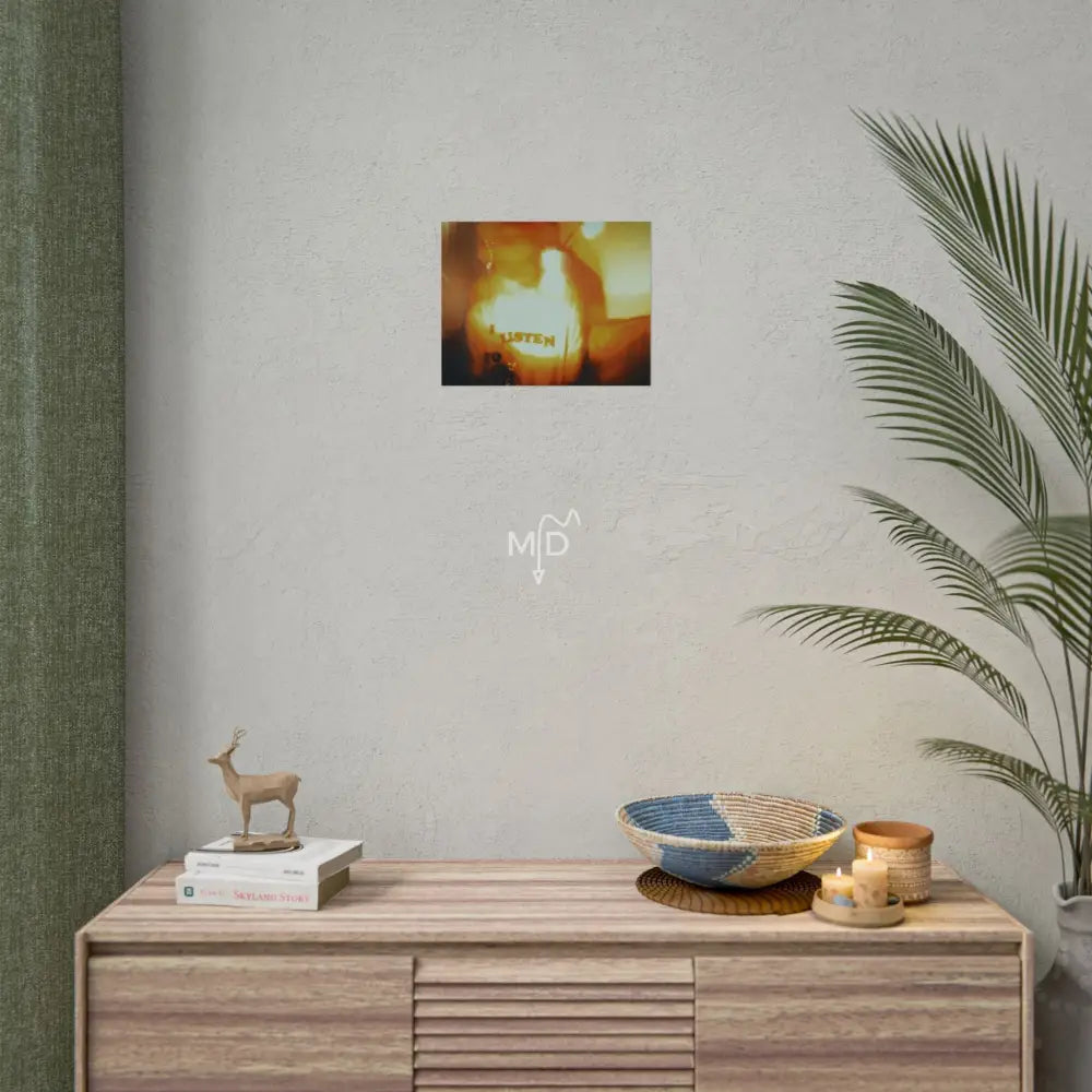 Listen Poster 14″ x 11″ (Horizontal) / Matte Poster