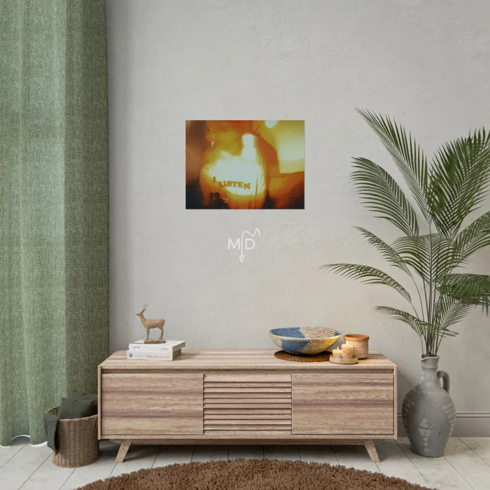 Listen Poster 24″ x 18″ (Horizontal) / Matte Poster