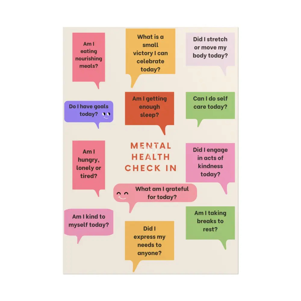 Mental Health Check In Poster Poster