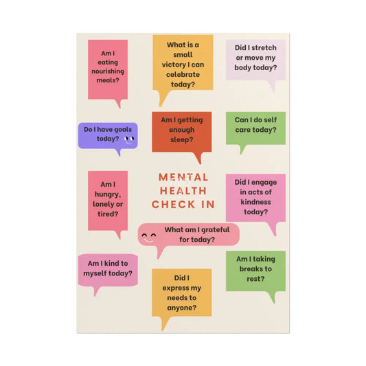 Mental Health Check In Poster Poster