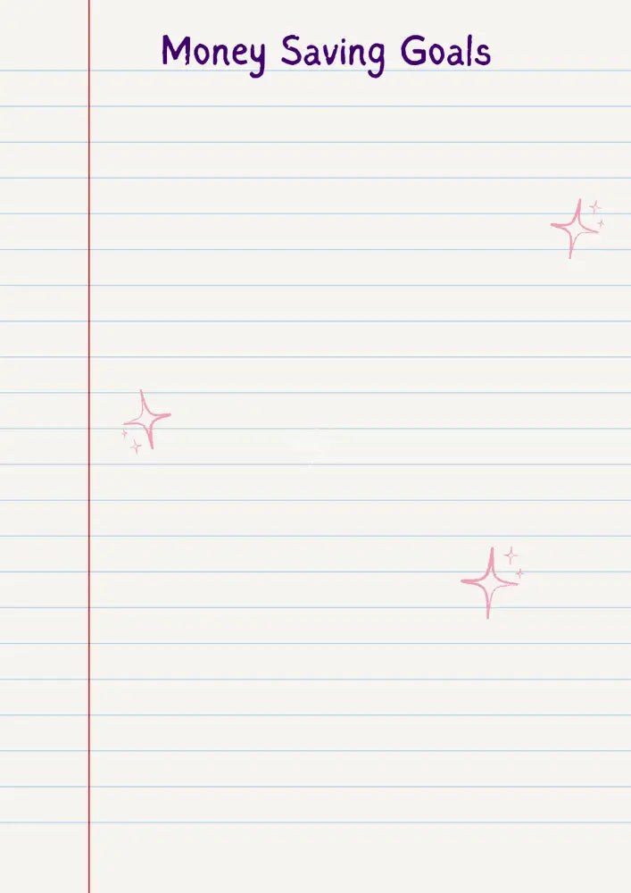 Money Saving Goals Blank Poster Poster