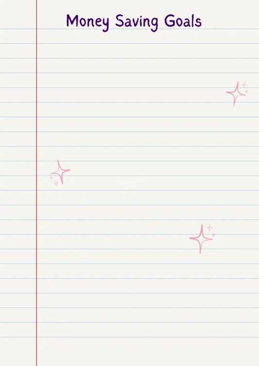 Money Saving Goals Blank Poster Poster