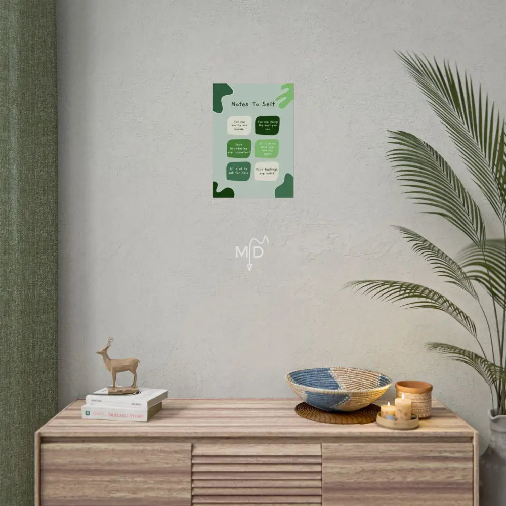 Notes To Self Poster 11.7’’ x 16.5’’ (Vertical) / Matte Poster