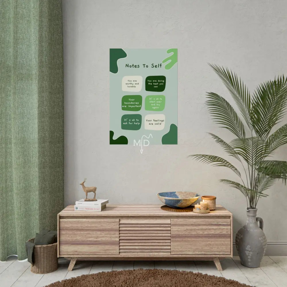 Notes To Self Poster 23.4’’ x 33.1’’ (Vertical) / Matte Poster