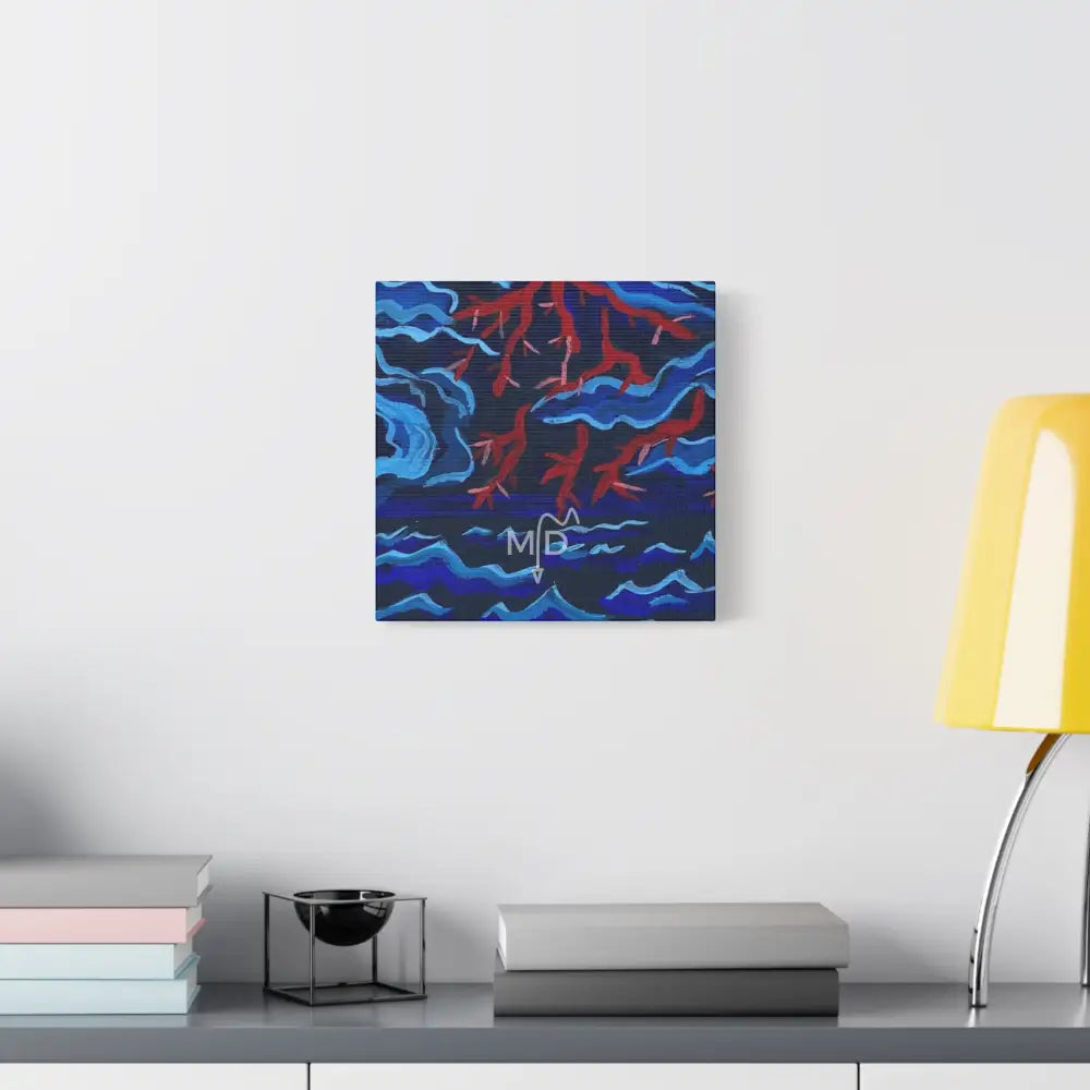 Red Scared Matte Canvas Canvas